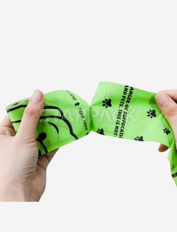 100% 堆肥化可能で生分解性のペット用うんち袋